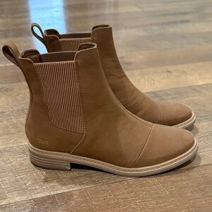 TOMS Charlie Tan Leather Boots